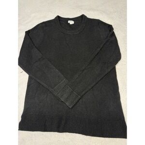 NWOT J. Crew Women's Black Crew Neck Knit Sweater Size Medium